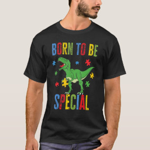 Född För Att Vara Speciell Trex Pussel Dino Pojkar T Shirt