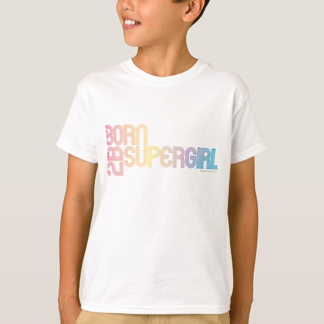 Född för att vara superflicka tee shirt (Framsida)