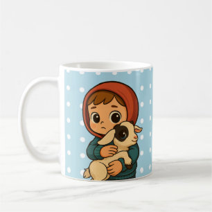 Född för att vara varsam - Cute Child och Lamb Kaffemugg
