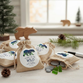 Född för att vara Vild babyskor Runt Klistermärke