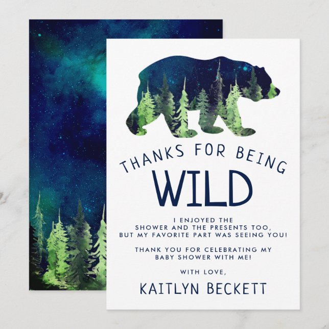 Född för att vara Vild babyskor Tack Kort (Fram/baksida)