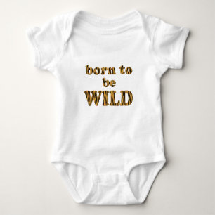 Född för att vara vild - Tigerprint Baby Jersey T Shirt
