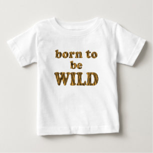 Född för att vara vild - Tigerprint Baby Lap T-Shi Tee