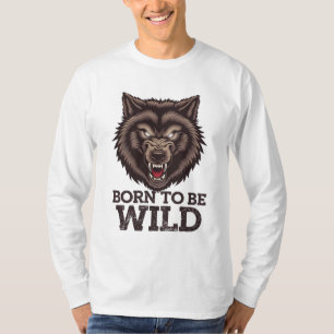 Född för att vara Vild Varg: Omanipulerad alfakrit T Shirt