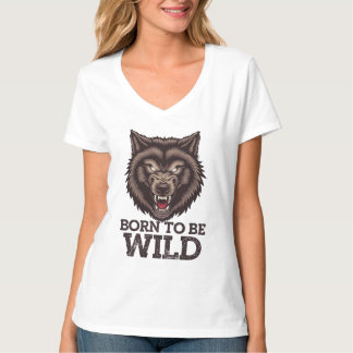 Född för att vara Vild Varg: Omanipulerad alfakrit T Shirt