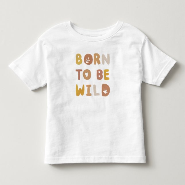 Född för att vara vilda akvareller t shirt (Framsida)