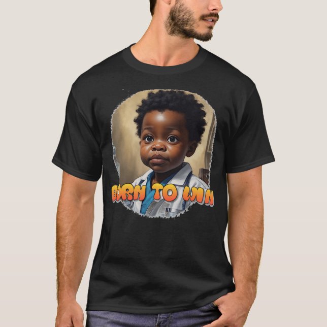 Född för att vinna i livet t shirt (Framsida)