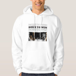 FÖDD FÖR ATT VINNA Schackseger Hoodie – Motiverand