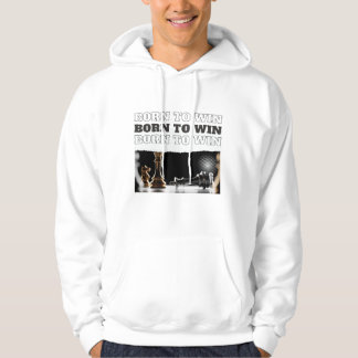 FÖDD FÖR ATT VINNA Schackseger Hoodie – Motiverand
