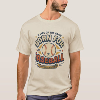 Född för baseboll t-shirt