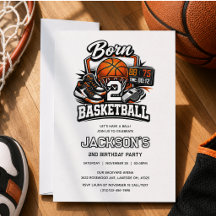 Född för basketboll Sporttematisk pojke 2-årsdag 