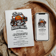 Född för basketboll Sporttematisk pojke 2-årsdag
