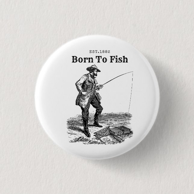 Född För Fiske Knapp (Framsida)