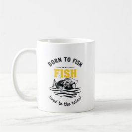 Född För Fiske & Lever För Historierna Kaffemugg