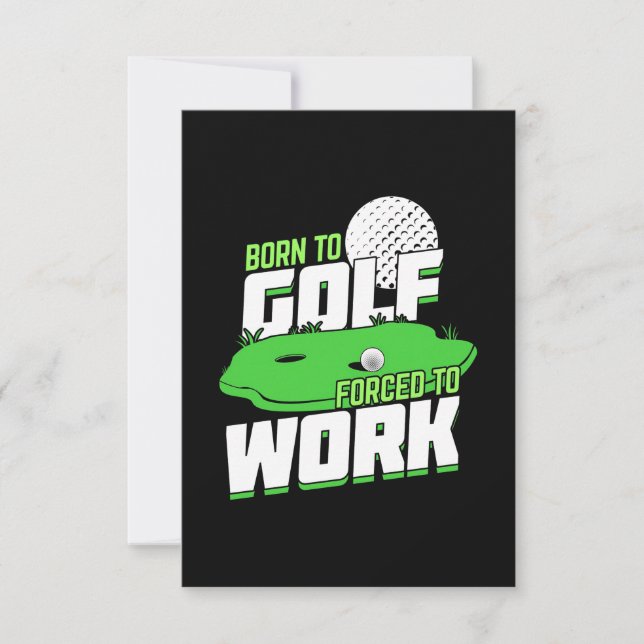Född för golf, tvungen att jobba OSA kort (Framsida)
