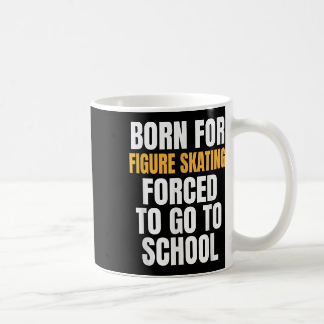 Född för konståkning Roligt present  Kaffemugg (Höger)