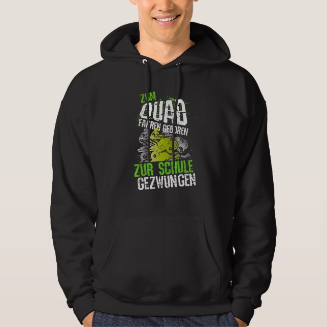 Född för Ord Quad Driver Boy Hoodie (Framsida)