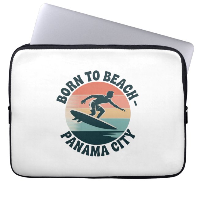 Född för Panama City-stranden Laptop Fodral (Framsidan)