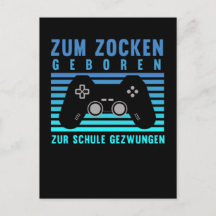 Född för spelande Gamer skola tvingad Gaming Vykort