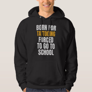 Född för tatuering hoodie