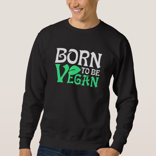 Född för Vegan Veggies-grafik 1 Lång Ärmad Tröja (Framsida)