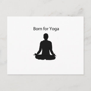 född för yoga vykort