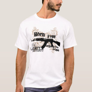 Född fri grafisk T-tröja T Shirt