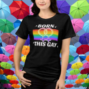 Född Gay Rainbow Venus T Shirt