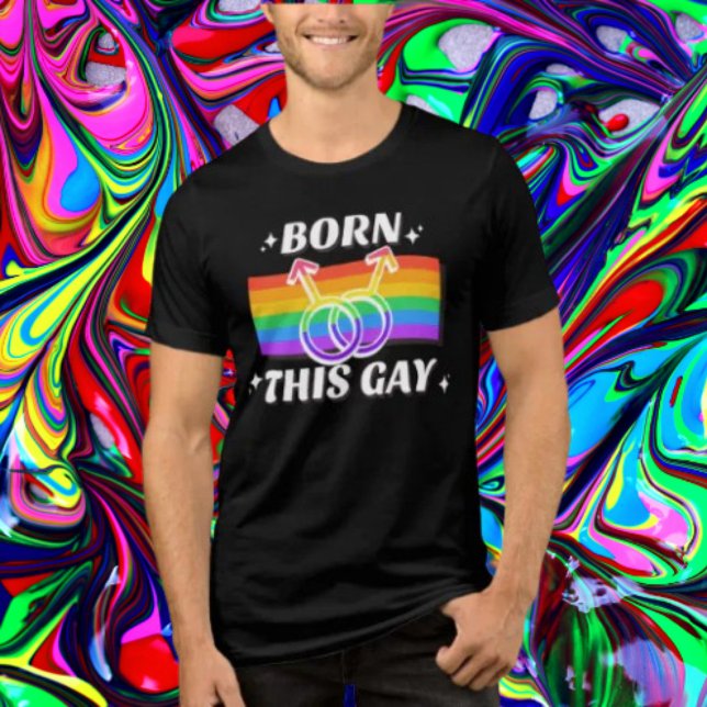 Född Gay Regnbåge Mars T Shirt (Skapare uppladdad)