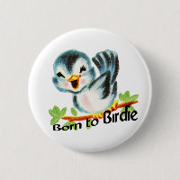 Född gullig lite Retro fågel att göra en birdie