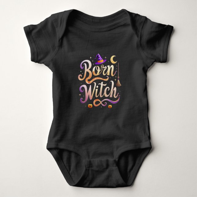 Född häxa - Halloween kostym T Shirt (Framsida)