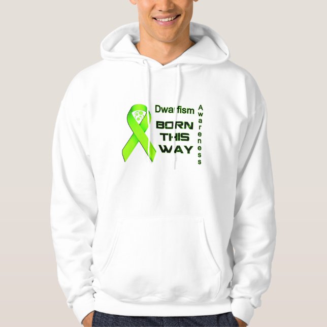 Född hitåt Dwarfismmedvetenhet Hoody Hoodie (Framsida)