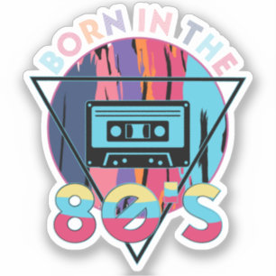 Född i 80-talets Vintage-kassettband Klistermärken