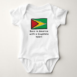 Född i Amerika med en guyanesisk hjärtklump Guya T Shirt