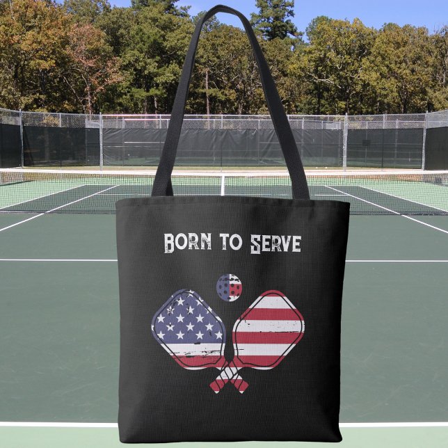 Född i  amerikansk Flagga Pickleball Tygkasse (Skapare uppladdad)