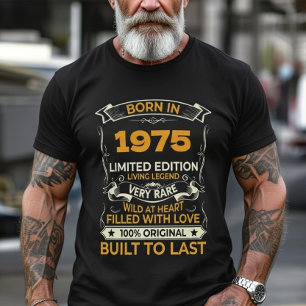 Född i anpassat år Begränsad upplaga Vintage födel T Shirt
