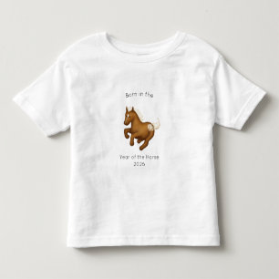 Född i året för häst kinesiska zodiak småbarn t shirt