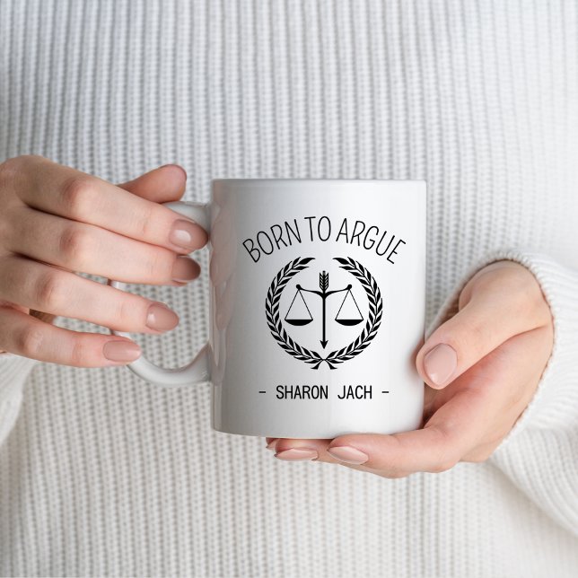 Född i Argue Advocate Law Firm Lawyer Attorney Mugg (Skapare uppladdad)