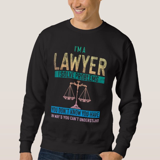 Född i Argue Lawyers Law 3 Lång Ärmad Tröja (Framsida)