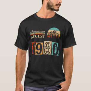 Född i augusti 1980 40 år gammal 40:e födelsedagen t shirt