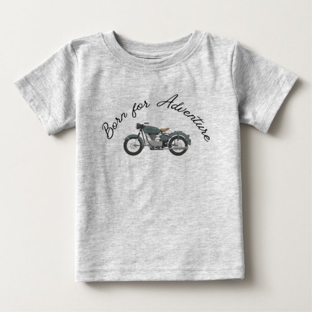 Född i Äventyr: Motorcyklar-ThERT-Shirt T Shirt (Framsida)