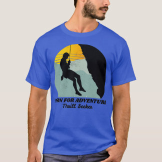 Född i Äventyr Thrill Seeker Travel Design T Shirt