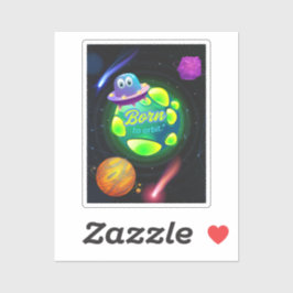 Född i bana klistermärken