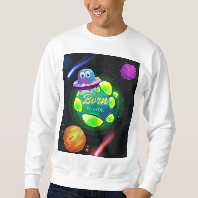 Född i bana lång ärmad tröja (Framsida)