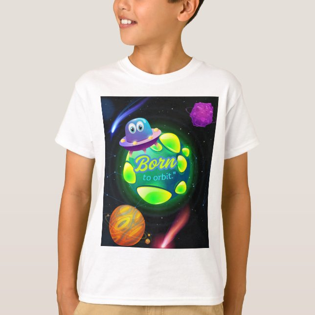 Född i bana t shirt (Framsida)