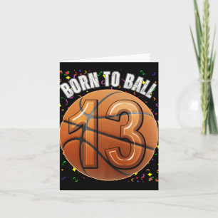 Född i Basketball 13:e födelsedagen Tonåring flick Kort