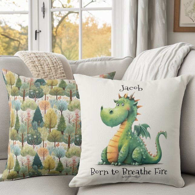 Född i Breathe Fire Kudde (Skapare uppladdad)