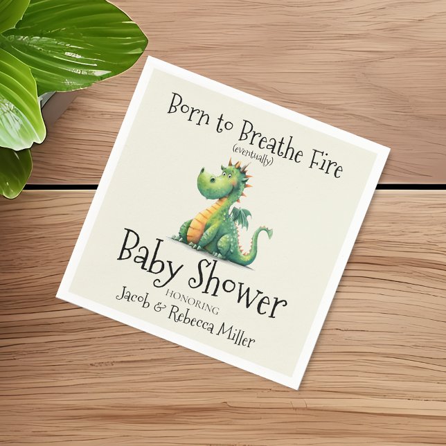 Född i Brethe Fire Baby Shower Pappersservett (Skapare uppladdad)