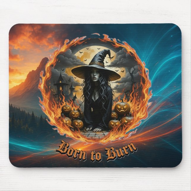 Född i Burn Witch Mousepad Musmatta (Framsidan)