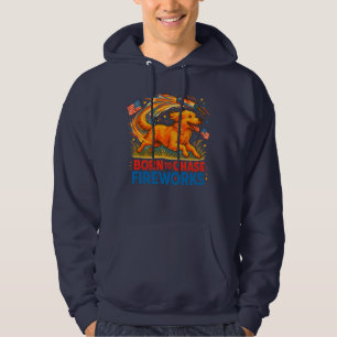 Född i Chase Fireworks Patriotic Golden Retriev Hoodie